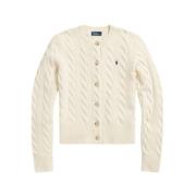 Ralph Lauren Lyxig kofta i ull White, Dam