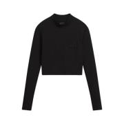 Vans Mock Neck Långärmad Skjorta Black, Dam