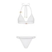 Dolce & Gabbana Vitt Bikini Set med Guld Accents White, Dam