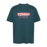 Tommy Jeans Grön Logoband Ekologisk Bomull T-shirt Green, Herr