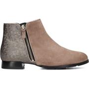 Hassia Taupe Mocka Ankelboots Beige, Dam