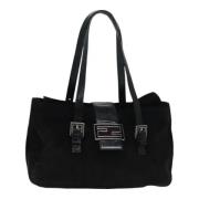 Fendi Vintage Pre-owned Mocka handvskor Black, Dam