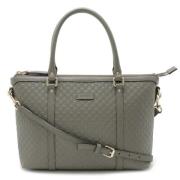 Gucci Vintage Pre-owned Laeder totevskor Gray, Dam