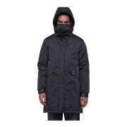 John Richmond Lång parkas med huva Black, Herr