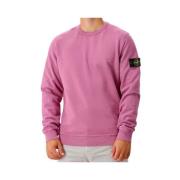 Stone Island Rose Crewneck Sweater Klassisk Vit Pink, Herr