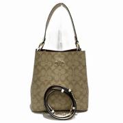 Coach Pre-owned Pre-owned Canvas handvskor Beige, Dam