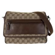 Gucci Vintage Pre-owned Canvas crossbodyvskor Beige, Herr