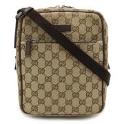 Gucci Vintage Pre-owned Laeder crossbodyvskor Beige, Dam