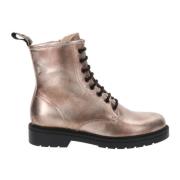 Nerogiardini Italienska Läder Ankelboots Beige, Dam