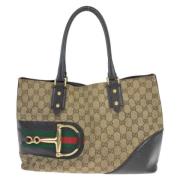 Gucci Vintage Pre-owned Canvas totevskor Beige, Dam