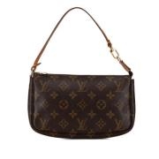 Louis Vuitton Vintage Pre-owned Canvas axelremsvskor Brown, Dam