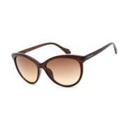 Calvin Klein Brun Plast Dam Solglasögon Brown, Dam