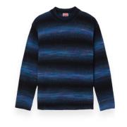 Kenzo Randig Jumper Tröja Blue, Herr