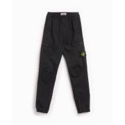 Stone Island Svarta Cargo Joggingbyxor med Fickor Blue, Herr