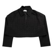 Marine Serre Diamant Jacquard Svart Skräddarsydd Vareuse Black, Dam