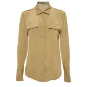 Balmain Pre-owned Pre-owned Silke toppar Green, Dam