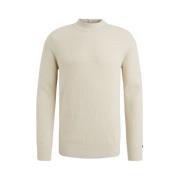 Cast Iron Boucle Mock Neck Sweater Beige, Herr