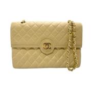 Chanel Vintage Pre-owned Laeder chanel-vskor Beige, Dam