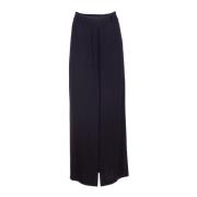 Semicouture Svart Clemence Maxi Split Kjol Black, Dam