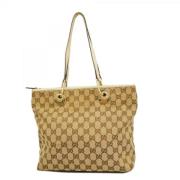 Gucci Vintage Pre-owned Canvas gucci-vskor Beige, Dam