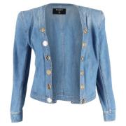 Balmain Pre-owned Pre-owned Bomull ytterklder Blue, Dam