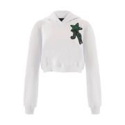 John Richmond Hoodie med applikation White, Dam