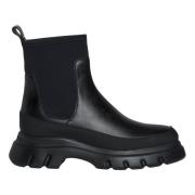 Voile Blanche Svart Läder Chelsea Ankelboots Black, Dam