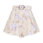 Zimmermann Naturlig Iris Tuck Shorts White, Dam