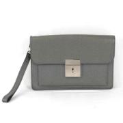 Louis Vuitton Vintage Pre-owned Laeder handvskor Gray, Dam