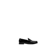 Saint Laurent Präglad Bakre Tunga Loafer Metallbit Black, Dam