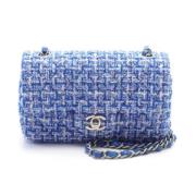 Chanel Vintage Pre-owned Tyg axelremsvskor Blue, Dam