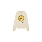 Maison Kitsuné Floating Flower Långärmad Sweatshirt Beige, Herr