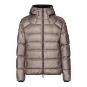 Moncler Beige Ripstop Vadderad Jacka med Huva Beige, Herr