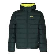 Jack Wolfskin Grön Nylon Huva Dragkedja Jacka Black, Herr