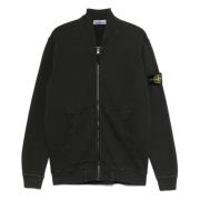 Stone Island Mjuka Full Zip Sweaters Gray, Herr