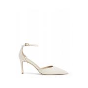 Stuart Weitzman Elegant öppen-sidig ankelremhälar Beige, Dam