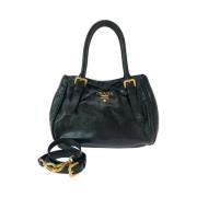 Prada Vintage Pre-owned Laeder totevskor Black, Dam