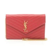 Yves Saint Laurent Vintage Pre-owned Laeder axelremsvskor Red, Dam