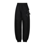 JW Anderson Svarta Asymmetriska Track Pants Black, Herr