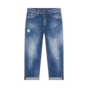 Dondup Lös Denim Stretch Jeans Blue, Dam