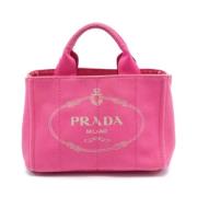 Prada Vintage Pre-owned Canvas prada-vskor Pink, Dam