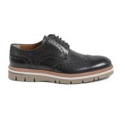 Dee Ocleppo Svarta Läder Brogue Oxford Skor Brown, Herr