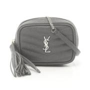 Yves Saint Laurent Vintage Pre-owned Laeder axelremsvskor Gray, Dam