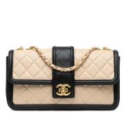 Chanel Vintage Pre-owned Laeder crossbodyvskor Beige, Dam