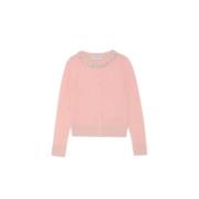 Ermanno Scervino Rosa Cardigan med ädelstenar Pink, Dam