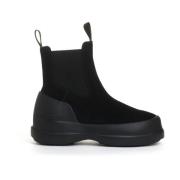 Moon Boot Svart Mocka Chelsea Ankelboots Black, Dam