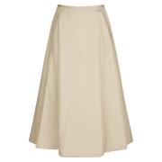 add A-Linjeformad Kjol I Nylon Bright Beige, Dam