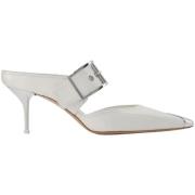 Alexander McQueen Laeder klackskor White, Dam