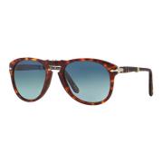 Persol Hopfällbara solglasögon i Havana/Blue Shaded Brown, Unisex