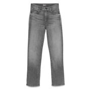 Mother Rascal Flood Straight Leg Jeans Gray, Dam